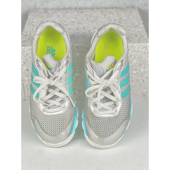 Adidas Ultraboost Sneakers Womens 6.5 Silver Blue Mesh Comfort Running Shoes - Picture 3 of 11